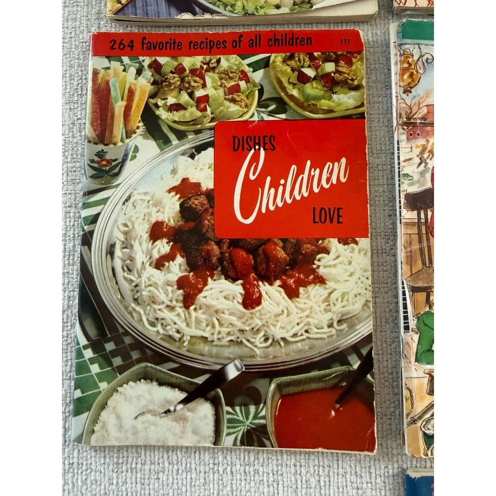 Vintage Set of 7 Culinary Arts Institute Cookbooks 1956-Melanie DeProft Director